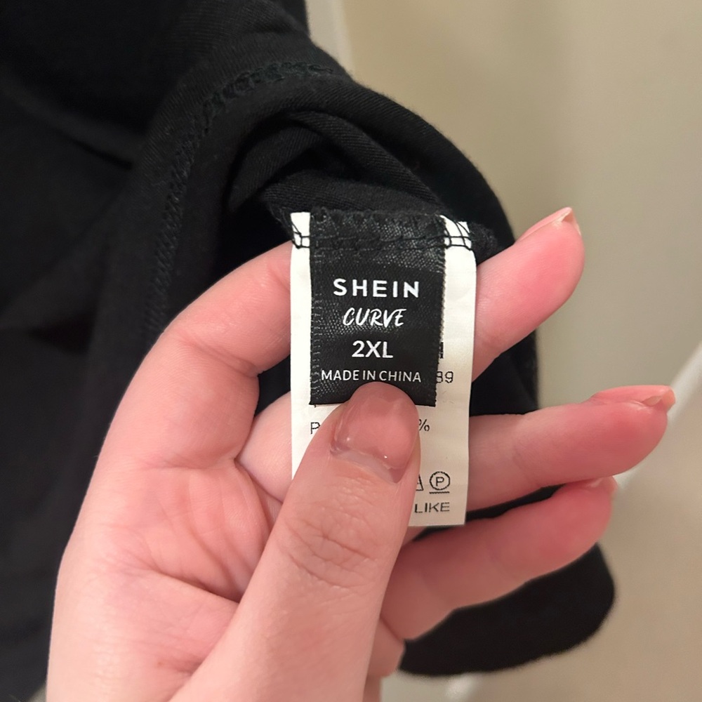 SHEIN Curve Black Blouse